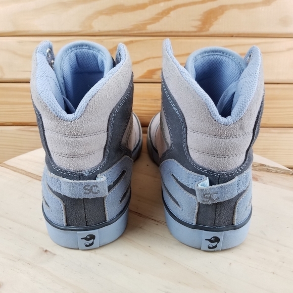 RARE TWEAK Sneakers Suede/Leather Lace-up Unisex Men's 8 / Women's 9.5 Blue Gray - Picture 4 of 11